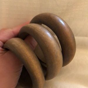 Set of 3 wood bangles